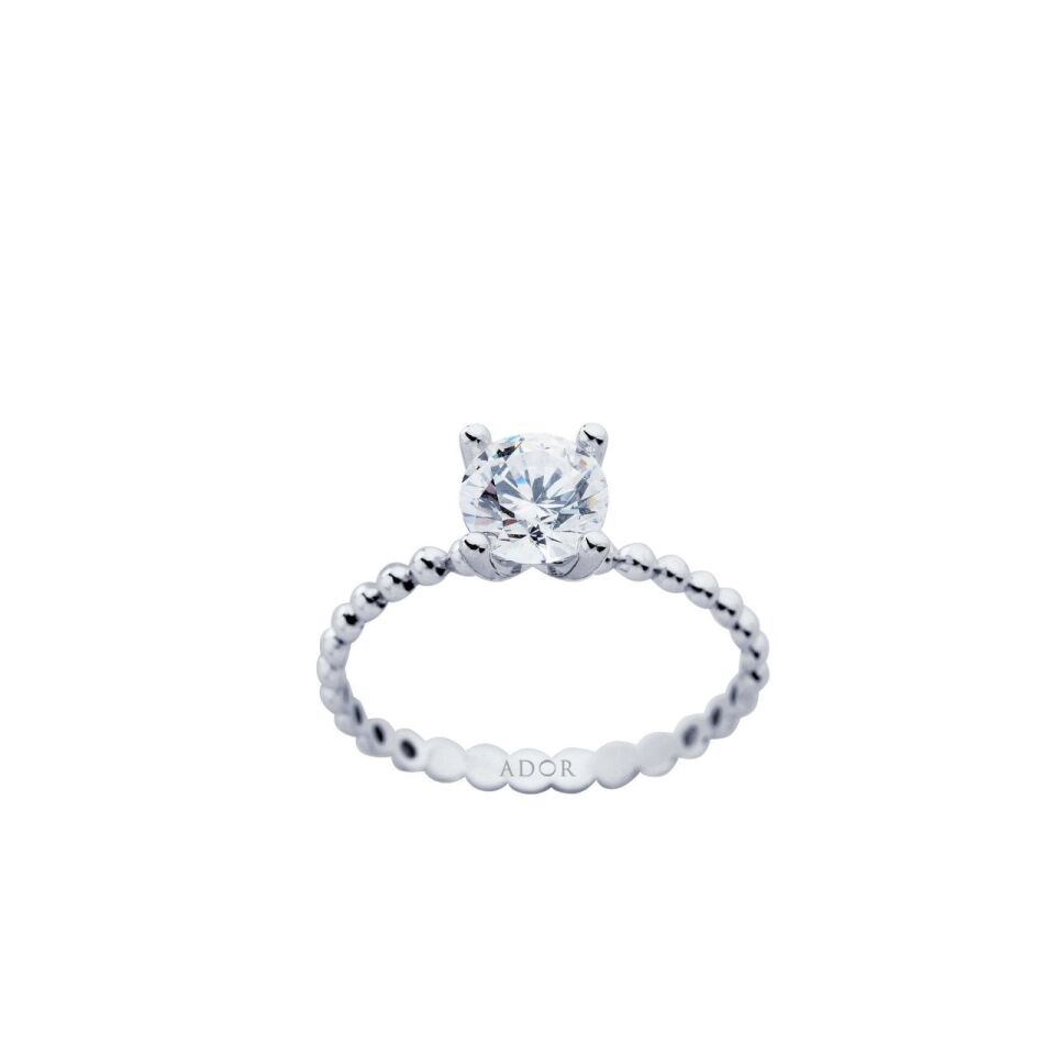 Altın Dört Tırnak Tektaş Yüzük