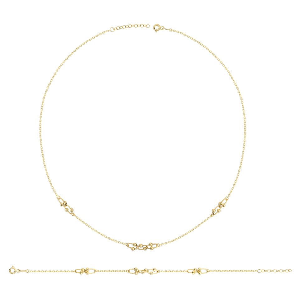 Altın Tiffany Model Minimal Kolye