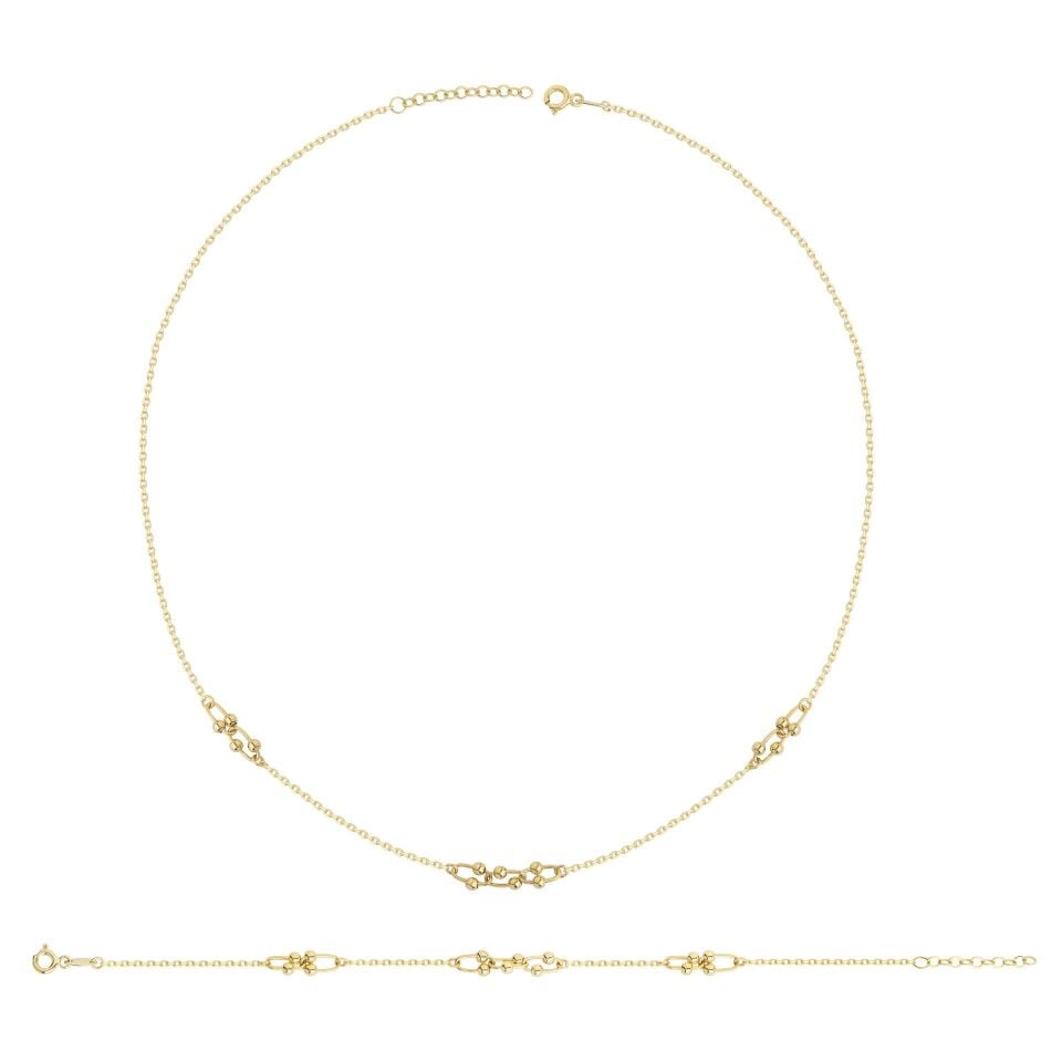 Altın Tiffany Model Minimal Kolye