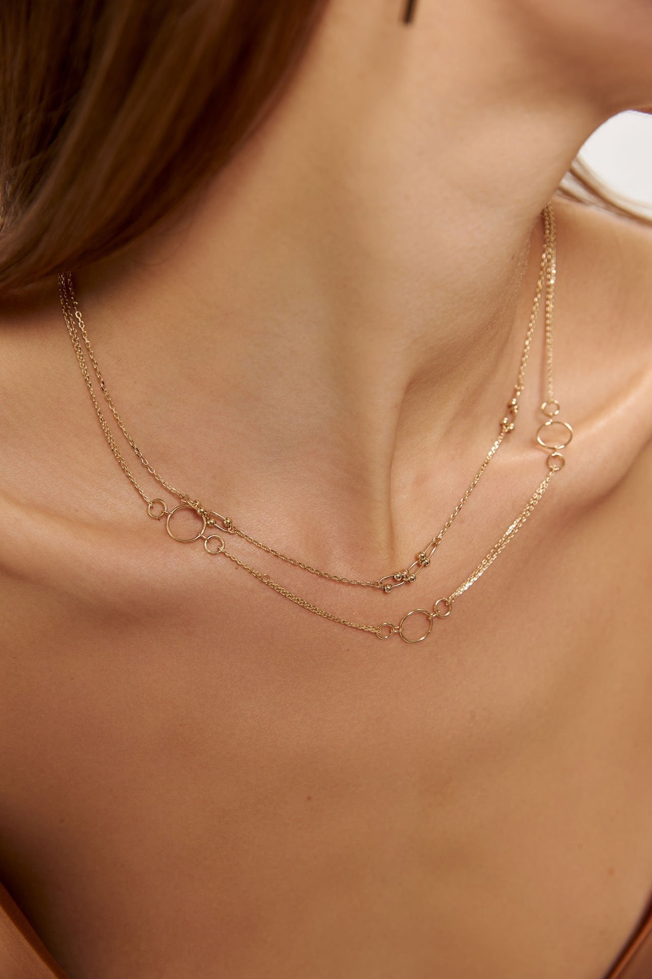 Altın Tiffany Model Minimal Kolye