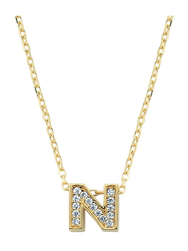 Taşlı Harf Kolye N