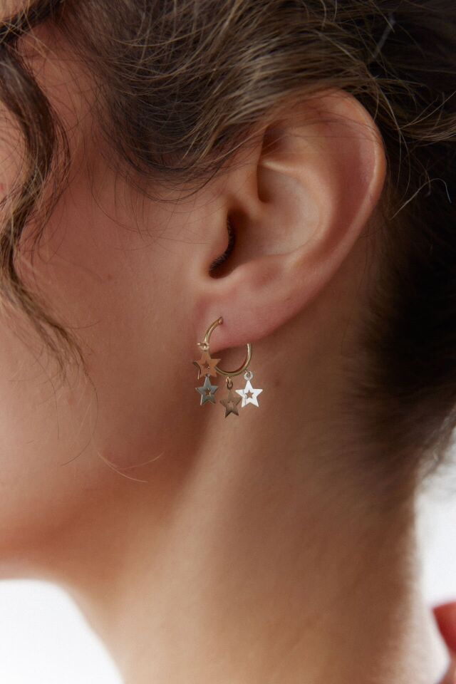 Altın Mini Star Küpe