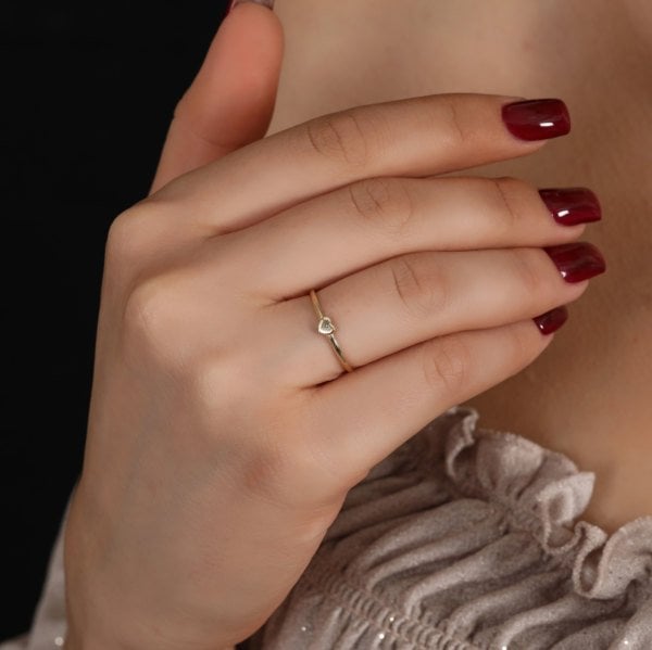 ALTIN MİNİ KALP YÜZÜK