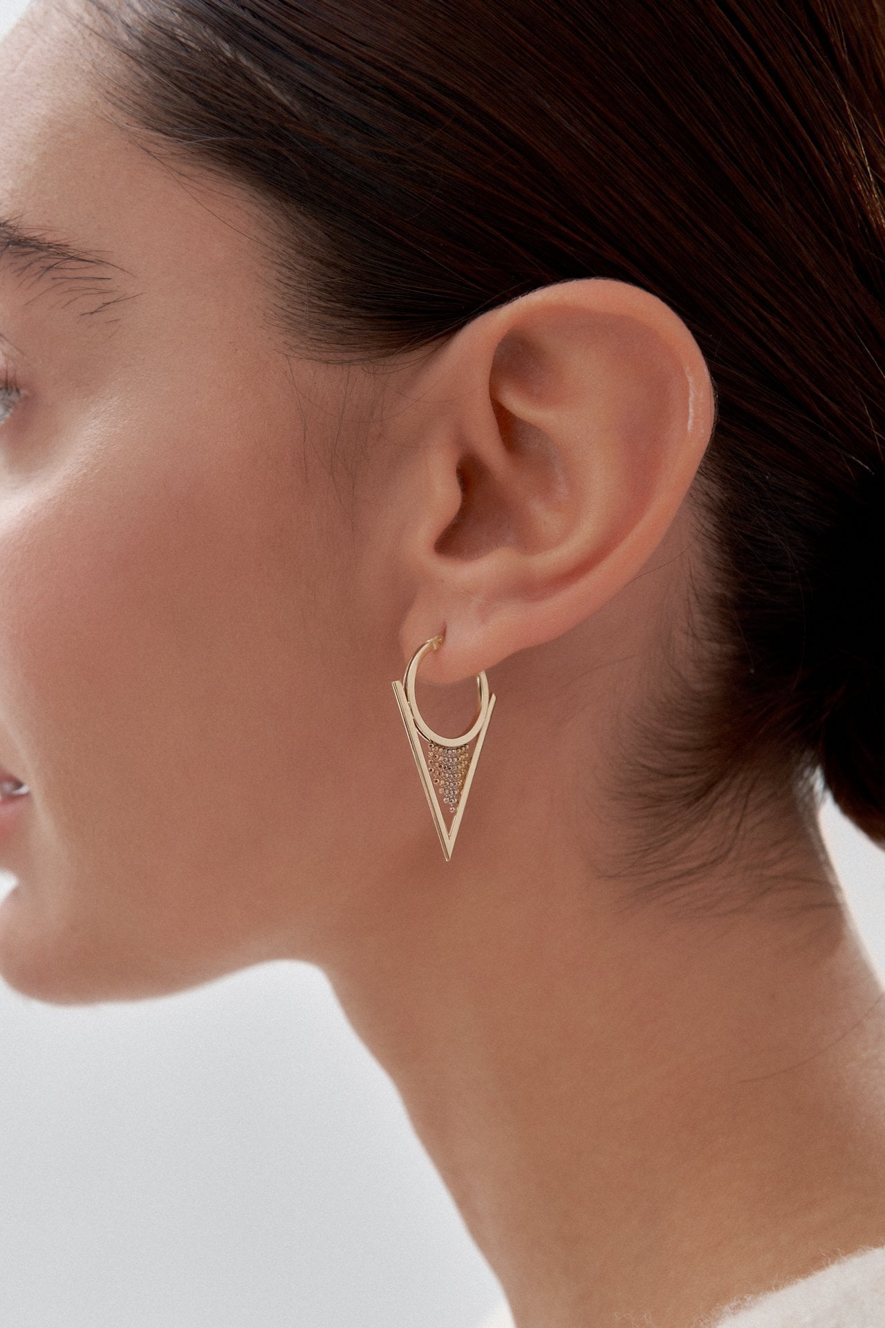 Altın Tria Saçaklı Küpe