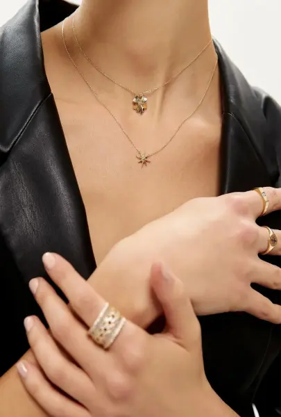 Altın Kutup Yıldızı Kolye