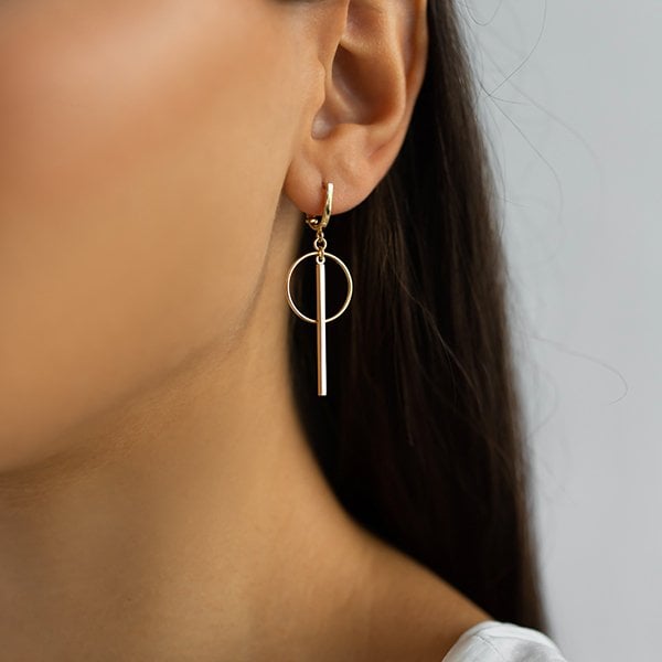 ALTIN GEOMETRİK TASARIM KÜPE