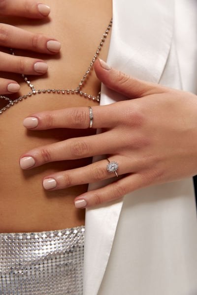 ALTIN BEYAZ OVAL YÜZÜK