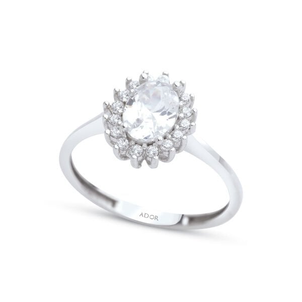 ALTIN BEYAZ OVAL YÜZÜK