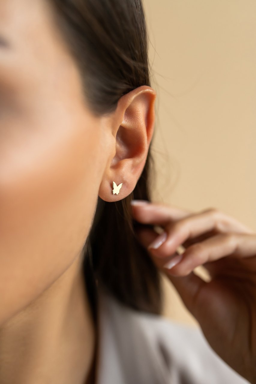 Altın Kelebek Küpe