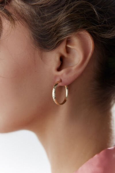 Altın Halka Şarnel Küpe