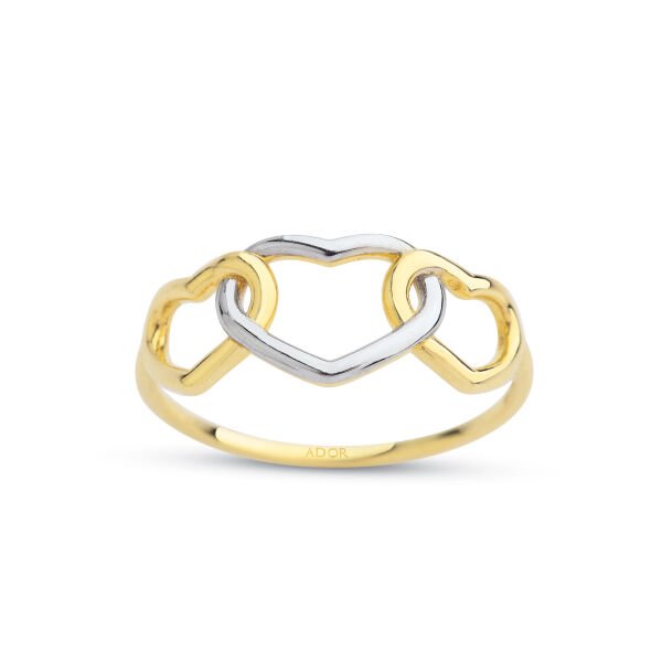 ALTIN ÜÇLÜ KALP YÜZÜK