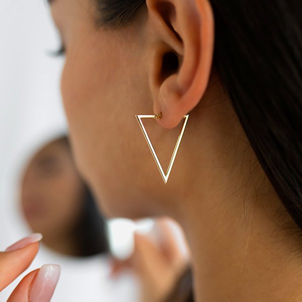 Tasarım Triangle Küpe