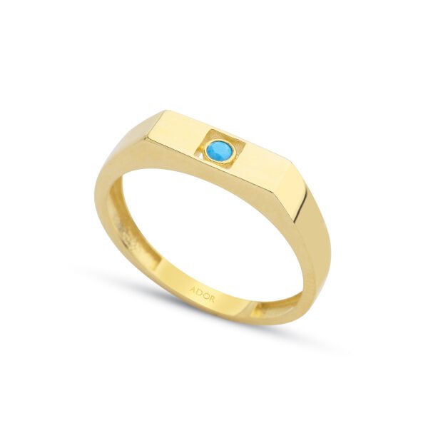 ALTIN MİNİ FİRUZE TAŞLI YÜZÜK