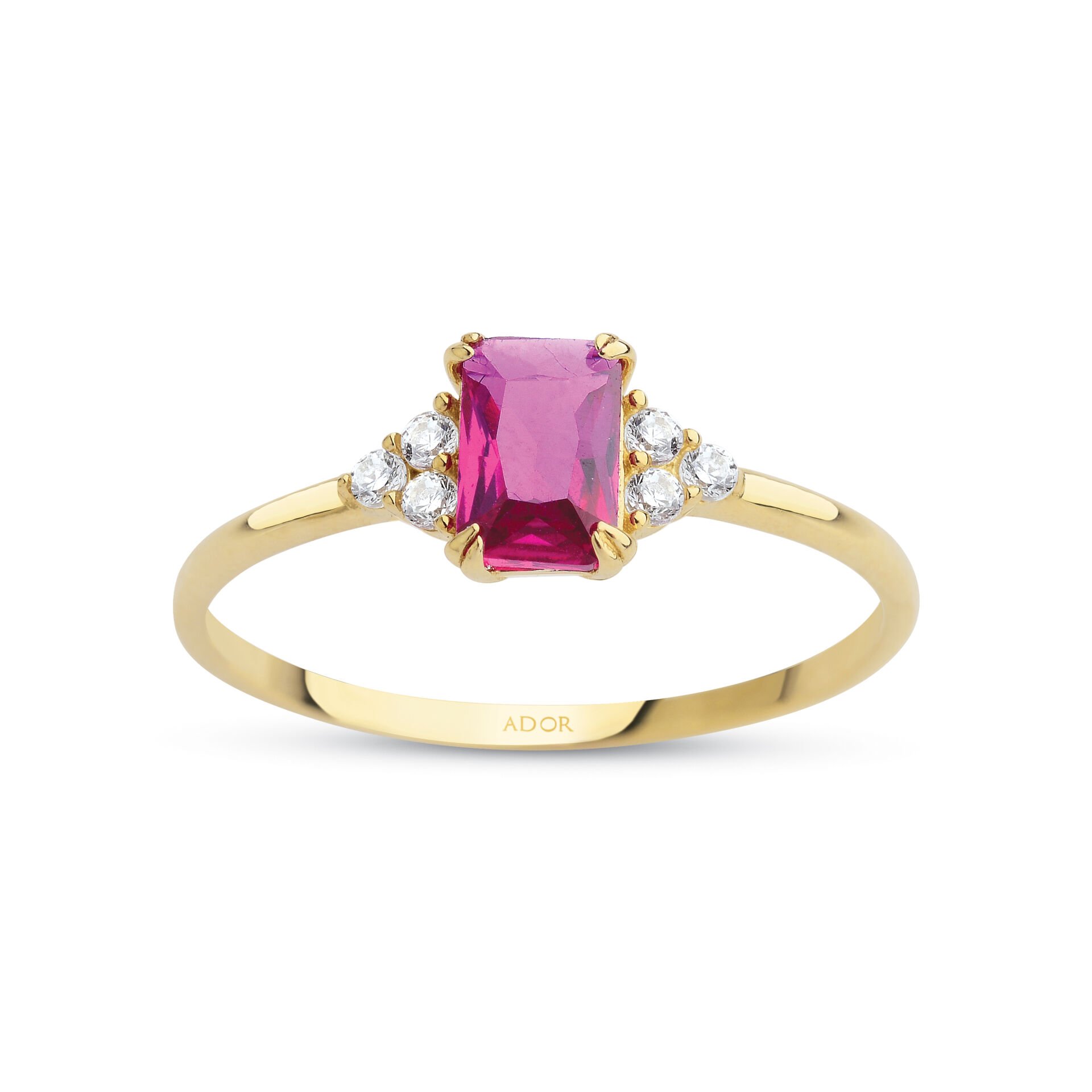 ALTIN KENARI TAŞLI RUBY YÜZÜK