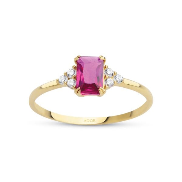 ALTIN KENARI TAŞLI RUBY YÜZÜK