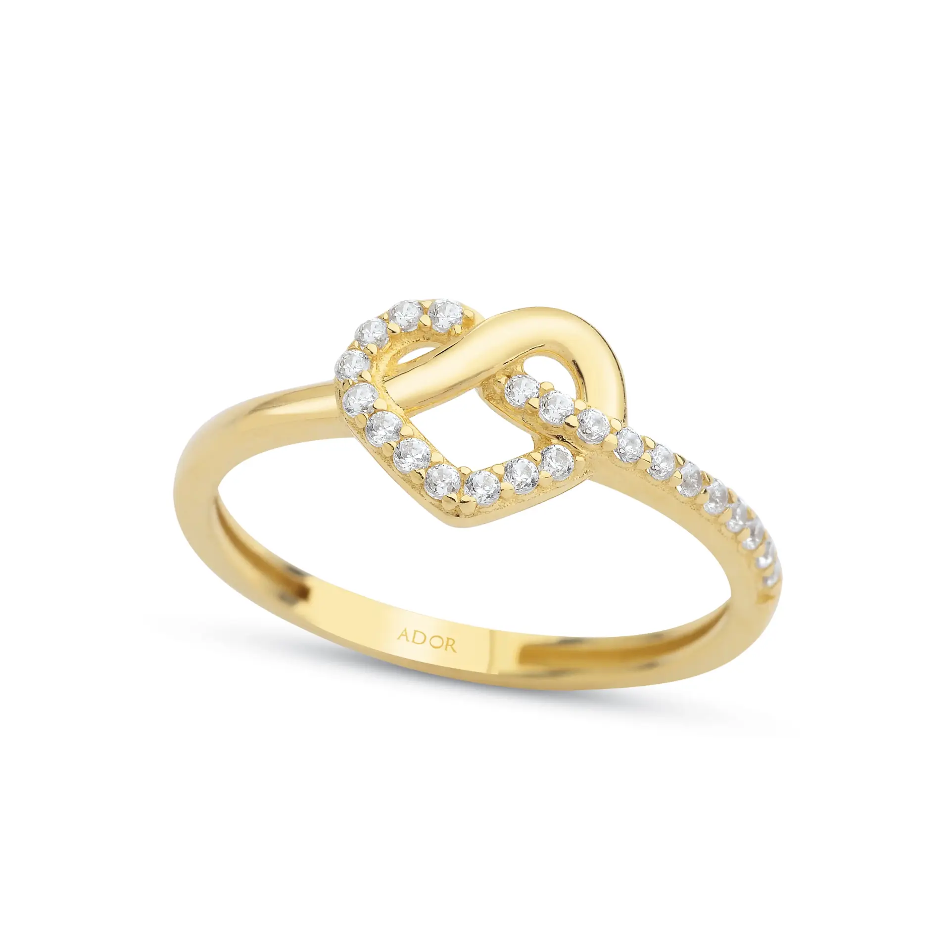 Altın Kalp Düğüm Yüzük