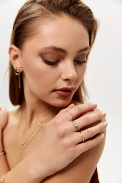 Altın Üç Renk YediGün Yüzük