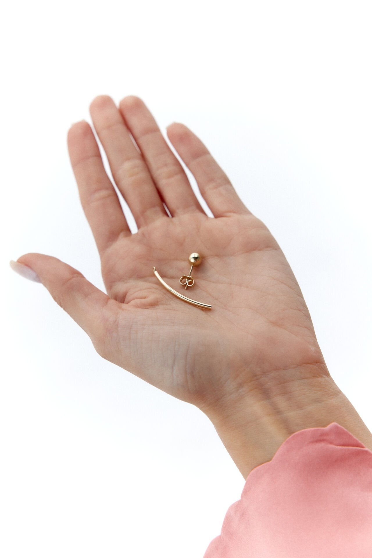 Altın Çubuk Top Küpe