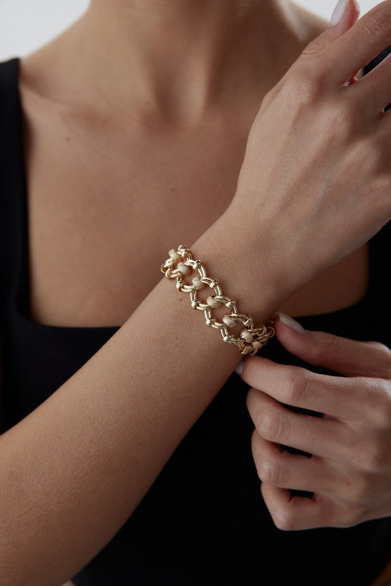 ALTIN İTALYAN FORM HALLOW BİLEKLİK