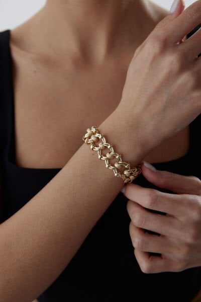 ALTIN İTALYAN FORM HALLOW BİLEKLİK