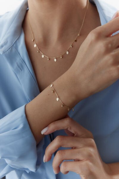 Altın Damla Plaka Set