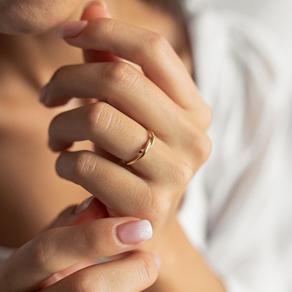 Altın Tek Düğüm Yüzük