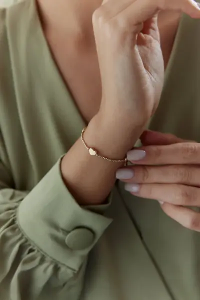 ALTIN SIRALI DORİKA KALP BİLEKLİK