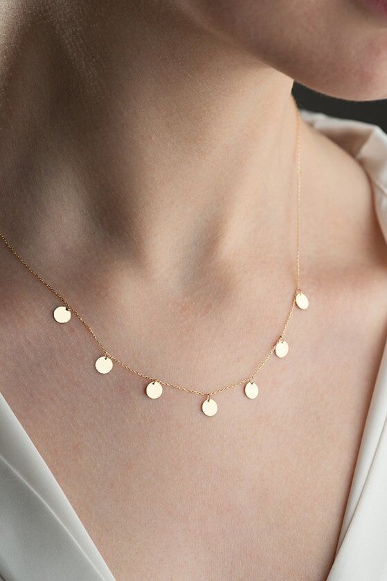 ALTIN 7'Lİ PLAKA KOLYE