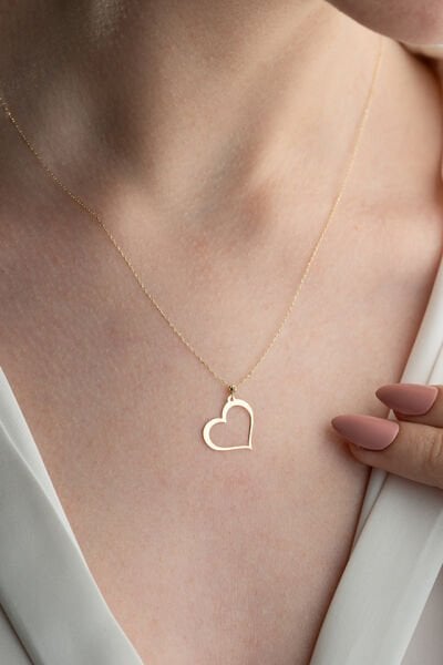 Altın Kalp Kolye
