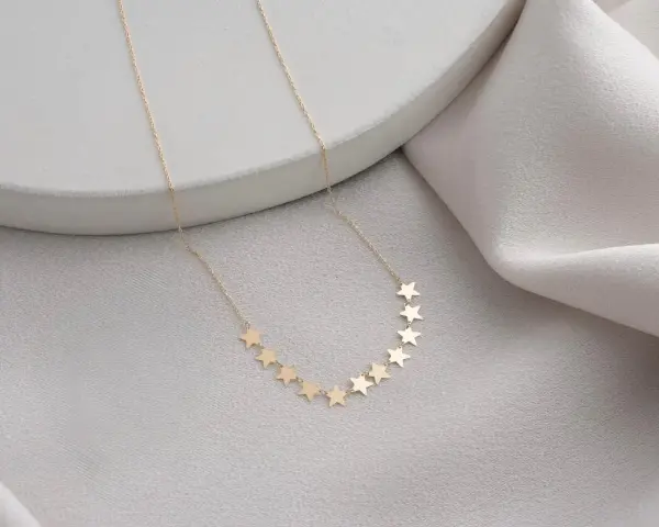 ALTIN SIRALI YILDIZ KOLYE