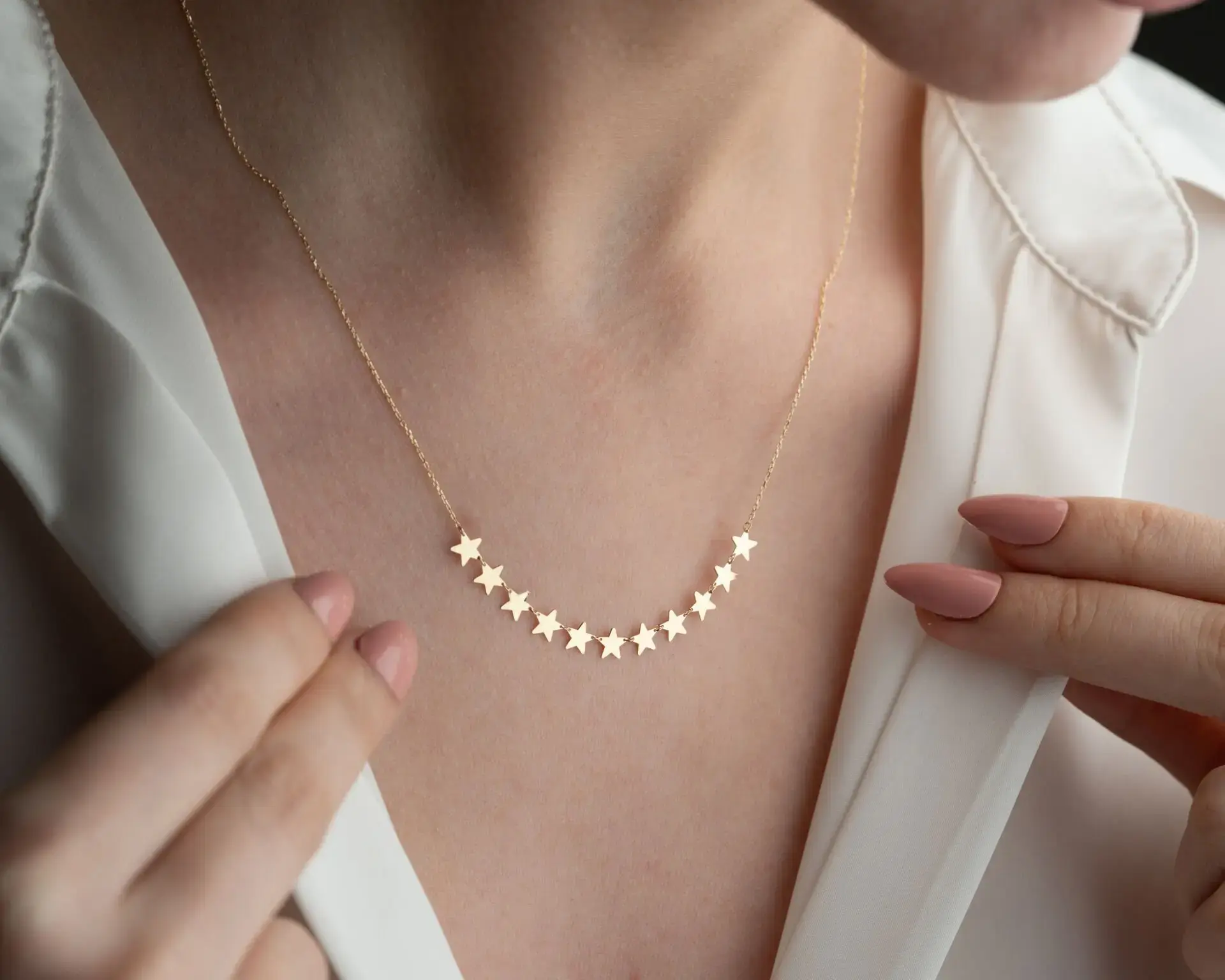 ALTIN SIRALI YILDIZ KOLYE