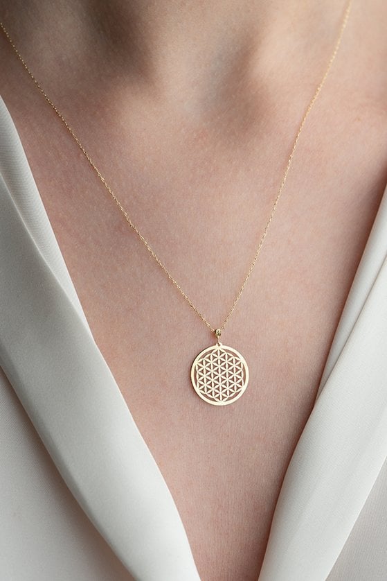 Altın Lazerli Yaşam Kolye