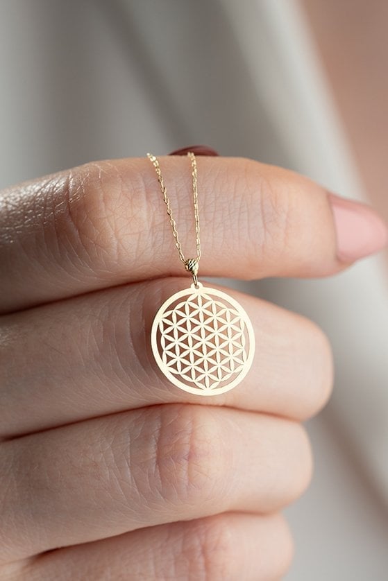 Altın Lazerli Yaşam Kolye