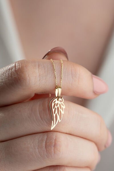 Altın Dorikalı Kanat Kolye