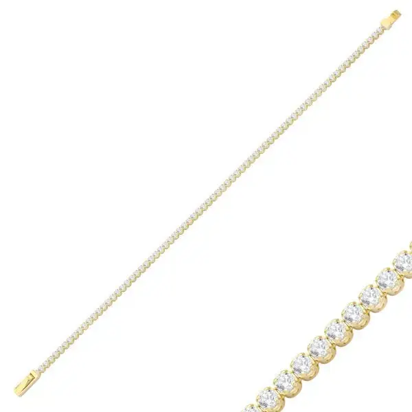 ALTIN MİNİ TAŞLI SUYOLU BİLEKLİK