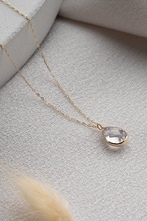 Altın Zirkon Taşlı Kolye