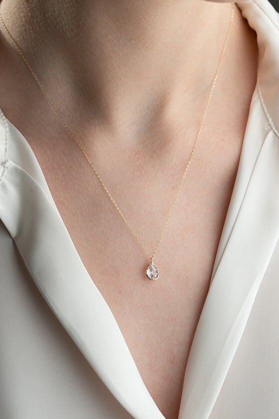 Altın Zirkon Taşlı Kolye