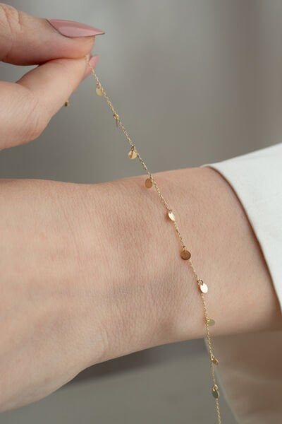 Altın On Birli Mini Plaka Bileklik