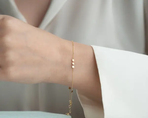 ALTIN 8'Lİ MİNİ PLAKA BİLEKLİK