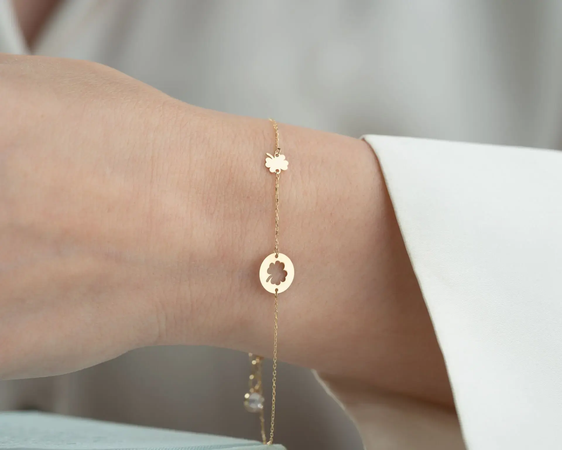 ALTIN 2'Lİ YONCA BİLEKLİK