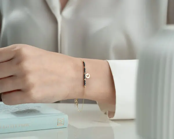 ALTIN ZİRKON TAŞLI VE DORİKALI BİLEKLİK