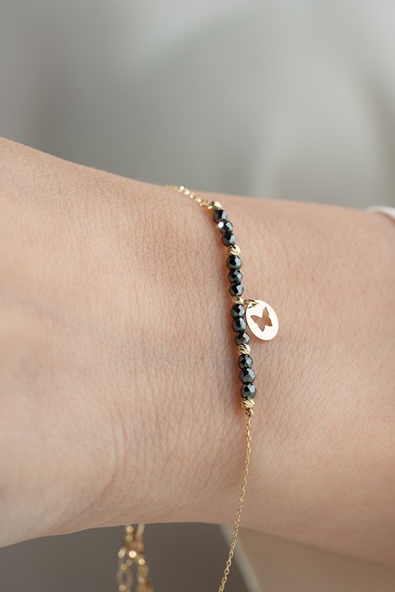 Altın Zirkon Taşlı Ve Dorikalı Bileklik