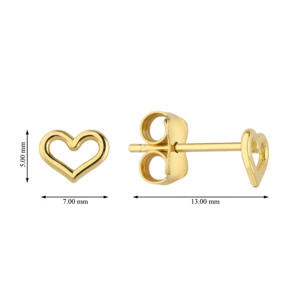 ALTIN MİNİK KALPLİ ÇOCUK KÜPESİ