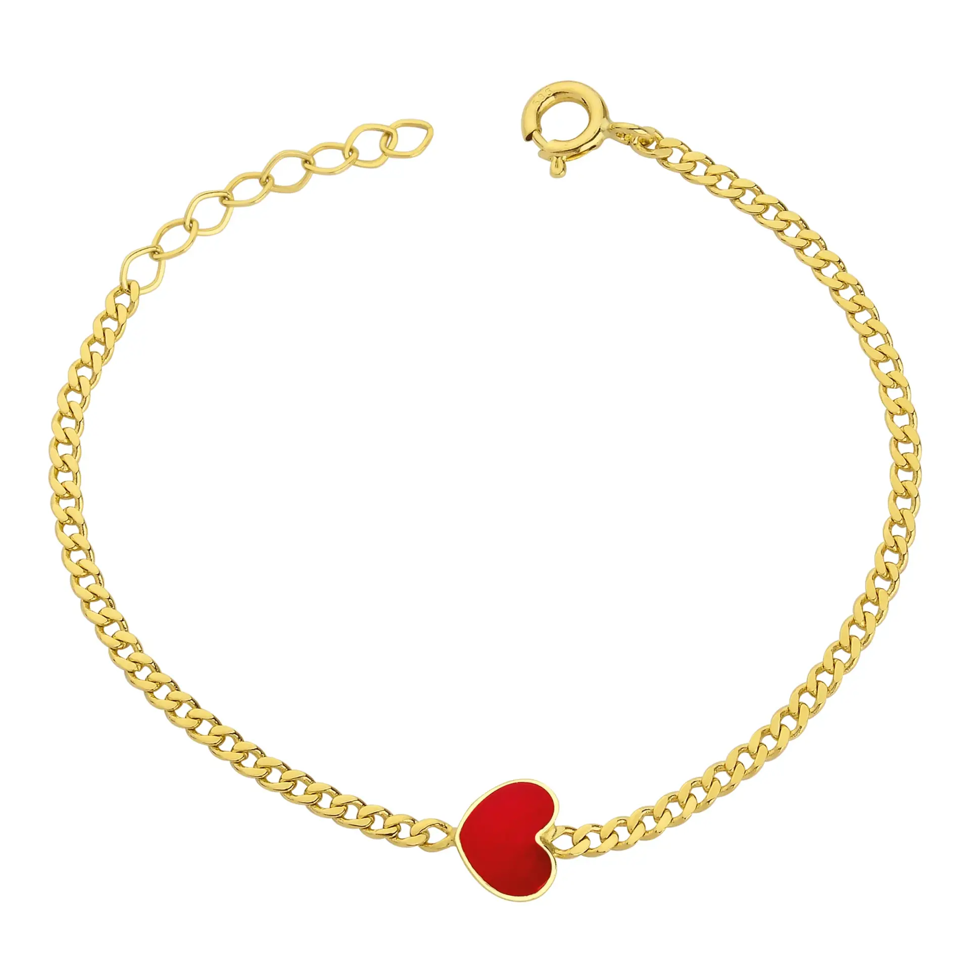 ALTIN KIRMIZI KALP ÇOCUK KÜNYE