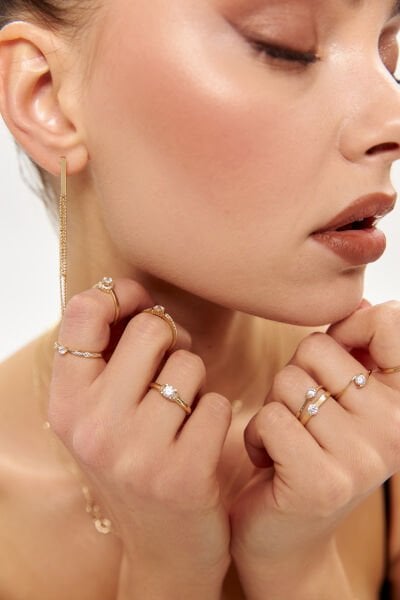 SARI ALTIN TEKTAŞ YÜZÜK