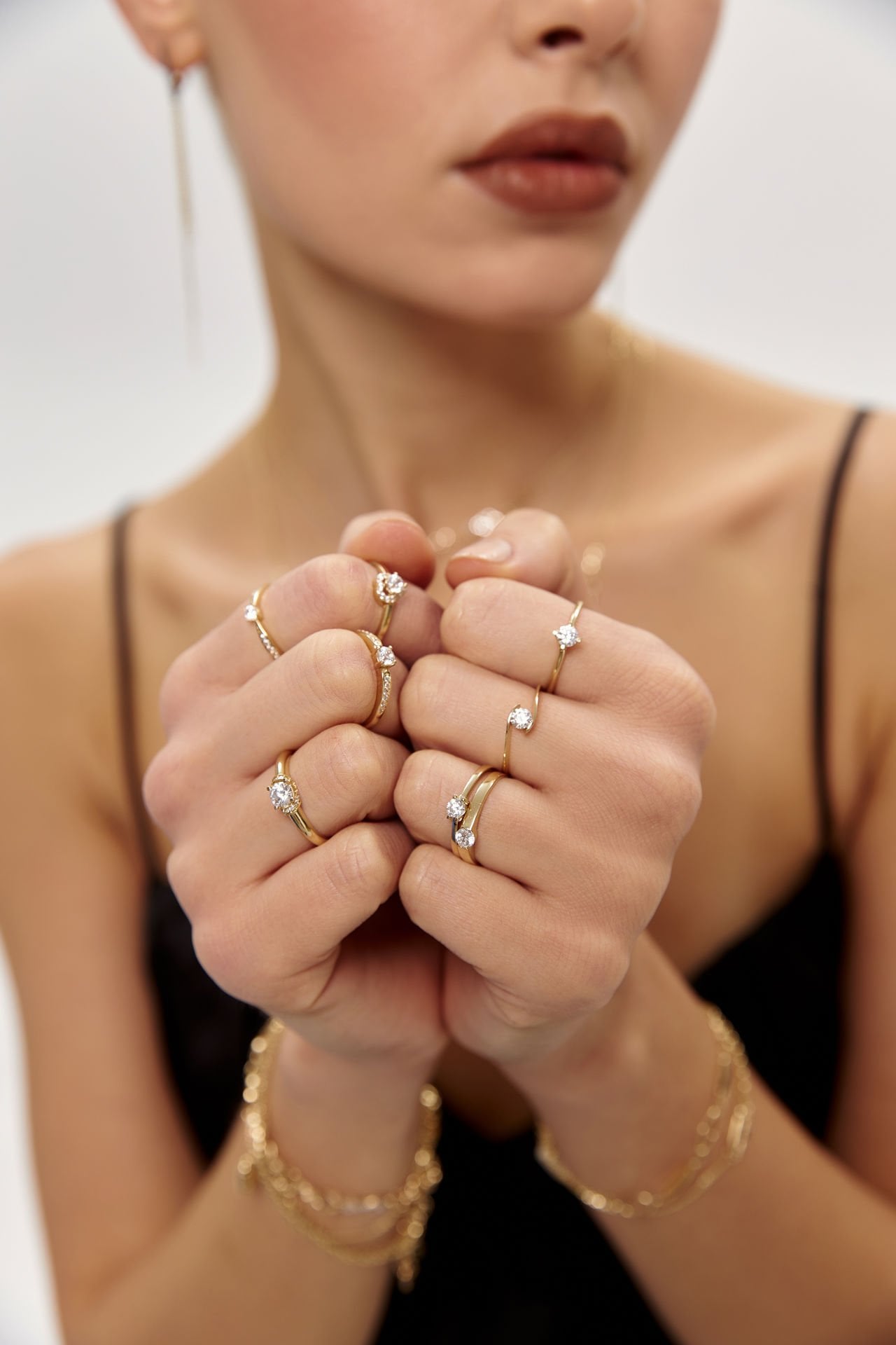 Altın Sarı Tektaş Yüzük