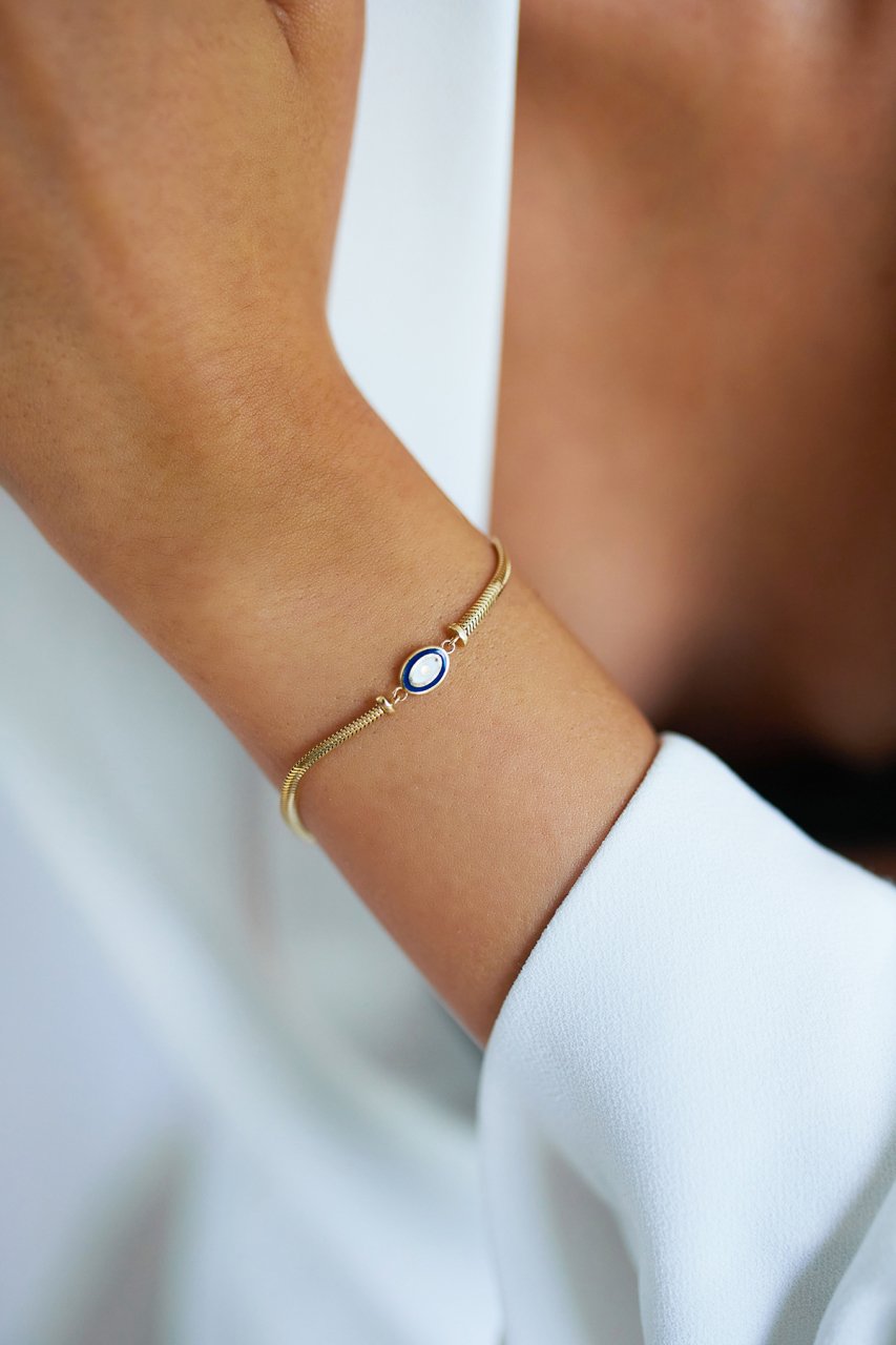 Mineli Gözlü Tondo Bileklik