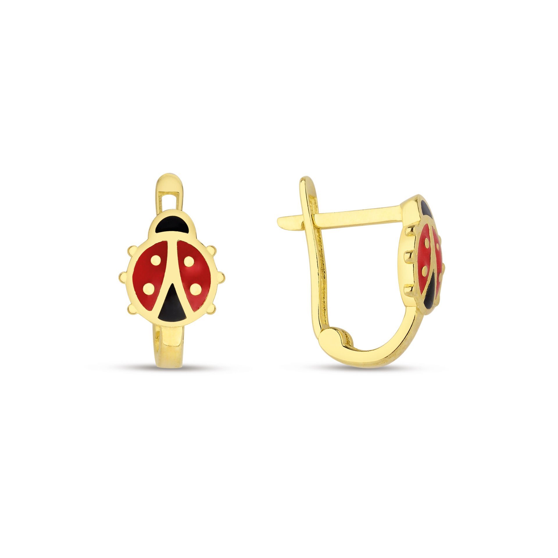 Altın Uğur Böceği Çocuk Küpesi