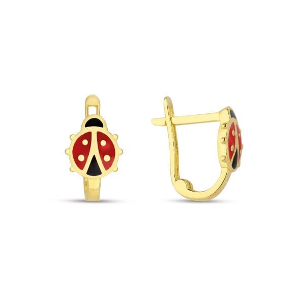 ALTIN UĞUR BÖCEĞİ ÇOCUK KÜPESİ