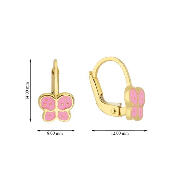 ALTIN KELEBEK ÇOCUK KÜPESİ